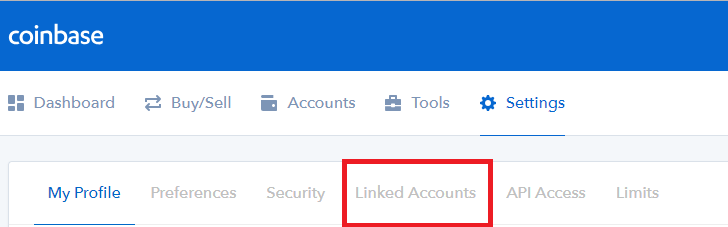 coinbase linked accounts
